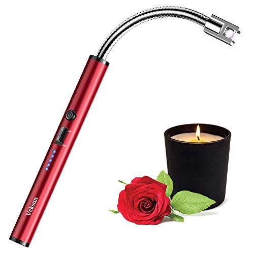 Candle Lighter, VEKSUN USB Rechargeable Lighters ,Electric Arc Lighter Long Flexible Flameless