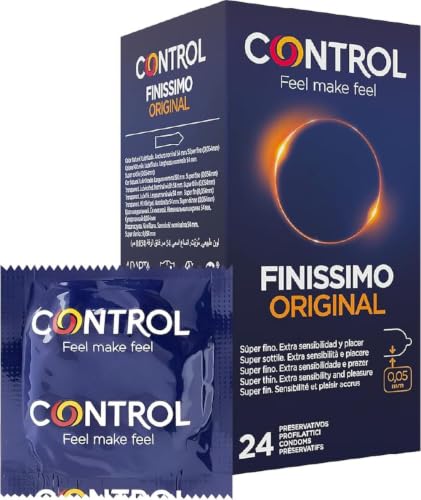 Control Finissimo Original Preservativos Súper Finos 0,05 mm de Látex Natural - 24 Preservativos