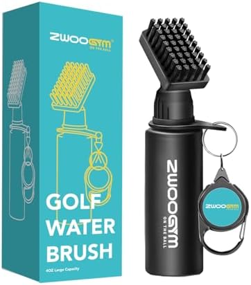Pro Golf Club Cleaner Set, Water Brush with Holder Clip and 4oz Bottle, Golf Groove Sharpener, Suitable for U and V Grooves