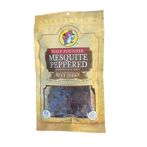 Buc-ee's Mesquite Peppered Beef Jerky - 8 oz | Premium Handcrafted Snack | Savory, Smoky, and...