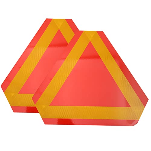 Iplusmile Reflector de Triángulo, 2 Uds Triangulares Señal De para Coche, Señales De Advertencia Temprana, Advertencia De Carretera para Emergencias y Averías
