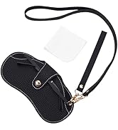 CREATCABIN Étui à Lunettes De Soleil En Cuir PU Fin Et Souple