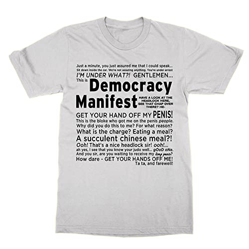 T-shirt Democracy Manifest blanc XL résout le manque d'espace et confort