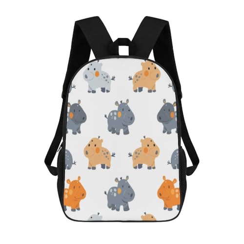Sac à dos pour enfants filles garçons hippopotame quotidien voyage