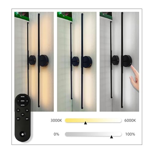 Aplique de pared interior regulable 350° con mando y USB de 72cm 2