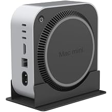 حامل سطح مكتب معدني لجهاز Mac mini M4/M4 Pro 2024، مثالي لتنظيم المكتب وتبديد الحرارة،حماية مبطنة ناعمة، تصميم موفر للمساحة - أسود