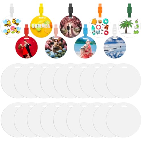 Fingertip WD 45 Pcs Sublimation Luggage Tag Sets with Straps