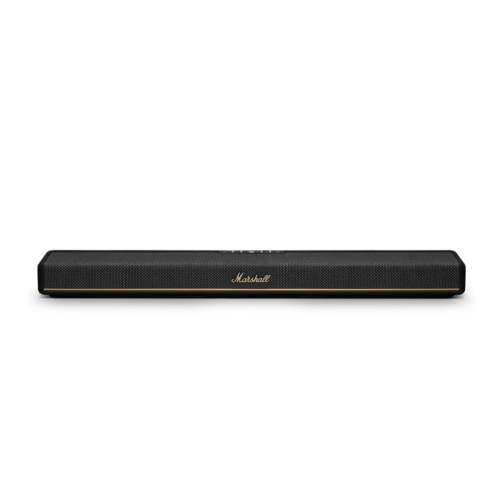 Marshall Heston 60 soundbar with Dolby Atmos & DTS:X, Wired & Wireless Subwoofer Connectivity – Dual HDMI, RCA, Bluetooth, WiFi, Google Cast, Spotify, Airplay2 Marshall Heston 60 soundbar with Dolby Atmos & DTS:X, Wired & Wireless Subwoofer Connectivity – Dual HDMI, RCA, Bluetooth, WiFi, Google Cast, Spotify, Airplay2