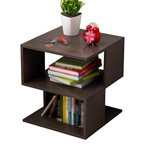 GWW Perfect Furniture Small Bedside Table, Wooden Multi-Layer Storage GWW Perfect Furniture Small Bedside Table, Wooden Multi-Layer Storage
