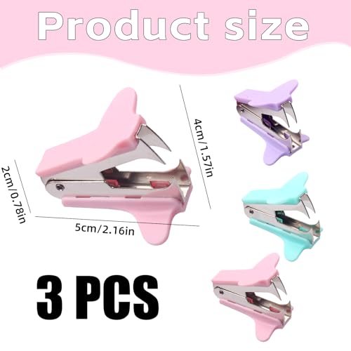 3 Stück Entklammerer Enthefter Tacker,Mini Heftklammerentferner,Metall Klammerentferner und Tackerklammern Entferner für Büro Heim,Klammeraffe Schwiegermutter Klammer Enttackerer zum von Heftklammern