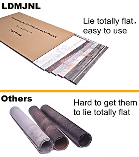 8Pcs Food Photography Backdrops With Tripod Stand Flat Pack Double-Sided Realistic Flat Lay Photo Tabletop Backdrops For Products Photography #TOP1