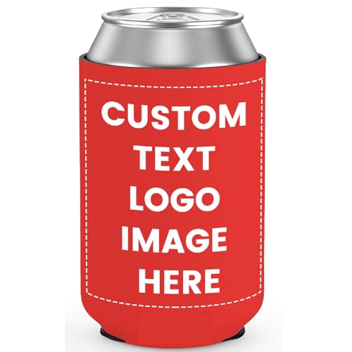 Custom Neoprene Can Cooler Sleeve 10 Pack Bulk Personalized Insulated