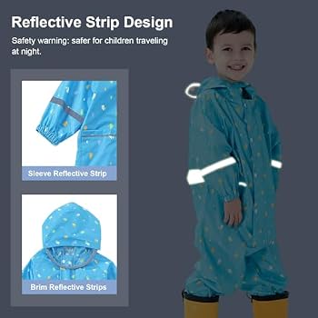 Hovkib Imperméable Enfant Poncho de Pluie Fille Manteau de Pluie Mignon Cape de Pluie 2-12 Ans