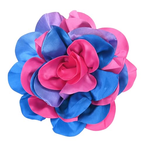 Image of M METERXITY Extra Large Rose Flower Brooches, Lapel Pins Dainty Satin Fabric Big Camellia Oversized Brooch Pin for Women