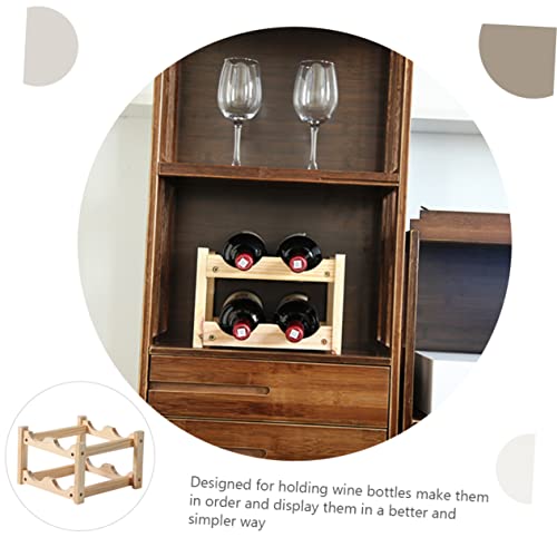 Soporte para botellas de vino rojo de madera 24x22.3cm miniatura 4