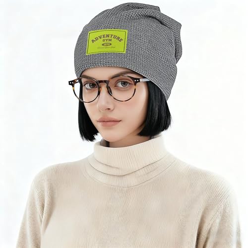 Bonnet maille torsadée mixte doublé peluche chaud pour le plein air