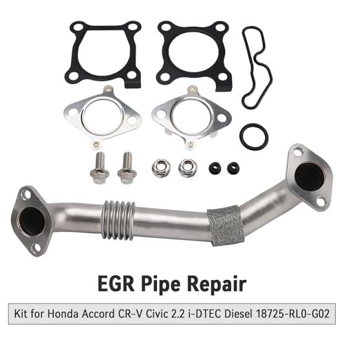VIPIH EGR Pipe Repair Kit für Honda Accord CR-V Civic 2.2 i-DTEC Diesel 18725-RL0-G02