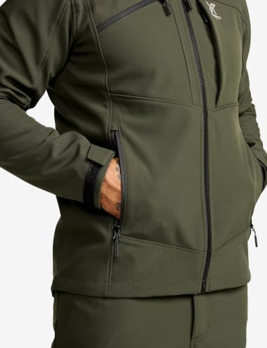 RevolutionRace Hiball Softshell Jacket pour Homme, Veste d'extérieur pour la Randonnée, Forest Night, M – vue 3