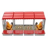 Poulailler 4 compartiments   Nichoir autonome   Collection œufs   Protection   Nichoirs en polypropylène   Pour poules, canards, volailles   Ferme