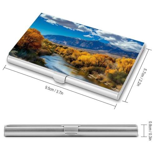 New Mexico Mountain Prints Business Card Case Pocket Card Holder Slim Card Wallet for Men Women2