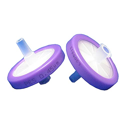 Image of J.G. Finneran FPS0425PC Polyethersulfone Syringe Filter, 25 mm Diameter, 0.45 m Pore Size, Dark Purple (Pack of 100)