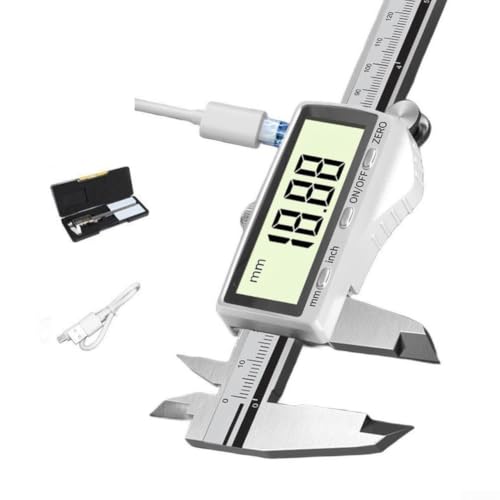 Calibrador vernier digital de acero inoxidable resistente 2