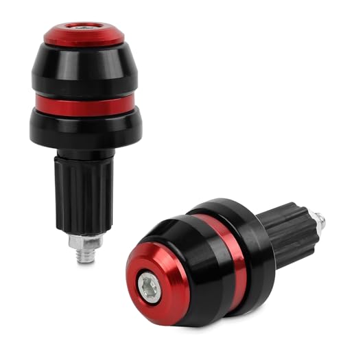 Baceyong 1x Embout de guidon moto bouchon universel pour guidon de moto, 16-18 mm, rouge