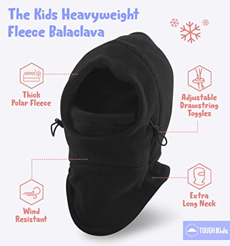 Kids Winter Hat With Mask - Ski Mask For Kids - Ninja Kids Balaclava & Winter Face Mask For Kids W/Hood - Toddler Balaclava Black #TOP2