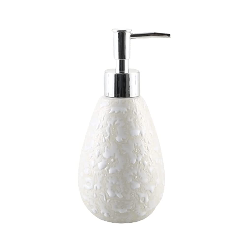NZPOST Distributore di Sapone Ricaricabile Distributore di Sapone Distributore di lozione in Ceramica Emboss Distributore di Sapone Ricaricabile