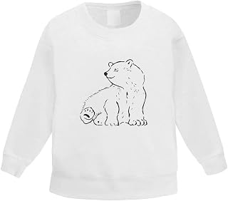 Azeeda 'Sitting Polar Bears' Kid's Sweatshirt/Jumper (3-4 Years) (KW00011275)