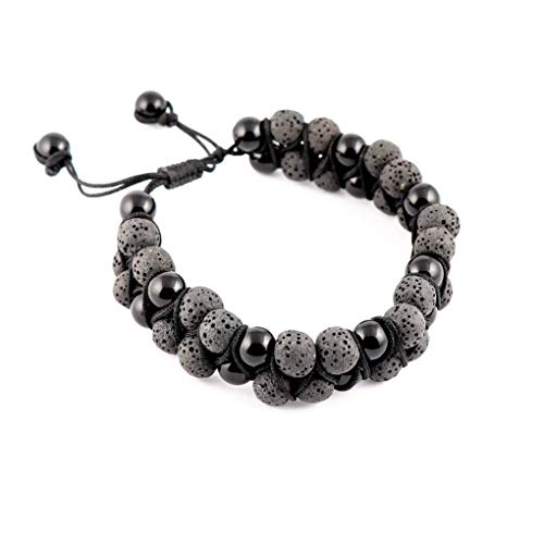 New Lava Rock Natural Stone Essential Oil Diffuser Tassel Bracelets for Aromatherapy | Distance Friendship Mala Tibetan Prayer Beaded Bracelet | 20 OPTIONS | Gift Box Included