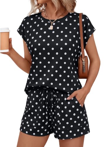 Image of AUTOMET Womens 2 Piece Summer Matching Lounge Short Sets with Pockets