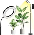 LBW Grow Lights for Indoor Plants with Stand Full Spectrum, Floor Plant Lights for Indoor Growing, 108 LEDs Standing Plant Lamp, 4/8/12H Auto Timer, 6 Brightness, Height Adjustable, 8" Diameter