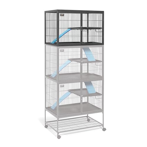 Midwest Deluxe Ferret Nation Modèle 183 Cage supplémentaire pour Petits Animaux Compatible avec Les modèles Critter Nation 161 et 162, Quartz Gris