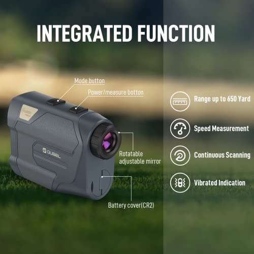 Telemetro-de-Golf-OUBEL-650-Yardas-con-Pendiente-Perilla-de-Enfoque-Manual-escaneo-Continuo-vibracion-de-Bloqueo-de-asta-de-Bandera-precision-de–1-Yarda-Zoom-6X-Velocidad-Caza
