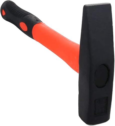 Miniatura 3 de Heyiarbeit Martillo de reparación de electricista de metal de 11.81 pulgadas, martillo de ingenieros, mango de fibra de 10.58 onzas, cabeza oblicua