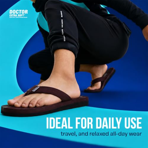 Image of DOCTOR EXTRA SOFT Slipper Care Orthopaedic and Diabetic Super Fitting Comfort Doctor Slipper, DR. Slipper, Flip-Flop, Slides and House Slipper for Men's Men's-FeelGood-D-31