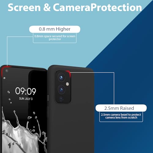 Image of LIRAMARK Liquid Silicone Soft Back Cover Case for OnePlus 9 /1+9 (Black)