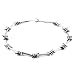 HZMAN Men's Punk Gothic Alloy Barbed Wire Necklace 20 Inch (Silver)
