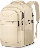 Lapsouno Mochila para portátil de 15,6 pulgadas para mujer, grande, viaje, resistente al agua, apta para TSA y puerto USB, bolsa escolar universitaria, regalos para mujeres, color amarillo claro