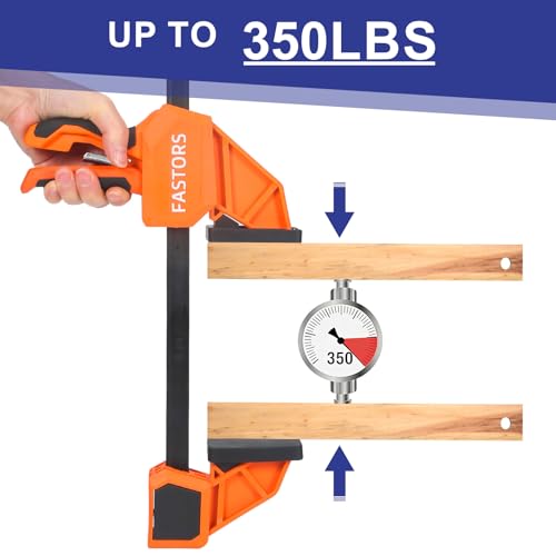 FASTORS 4-Pack 24 Inch Bar Clamps Set,Woodworking Clamps Heavy Duty 350LBS Throat Depth 3-1/3”,Quick Grip/Spreader One-Handed Wood Clamp with Quickly Change Button by FASTORS - Image 2