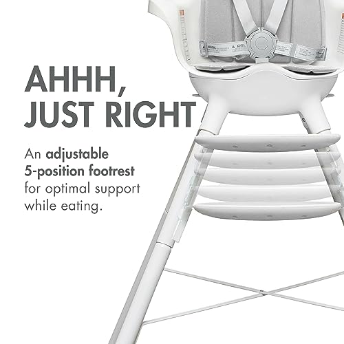 Boon Grub Adjustable Baby High Chair - Convertible High Chair And Toddler Chair - High Chairs For Babies And Toddlers 6 Months To 6 Years - Dishwasher Safe - White #TOP4