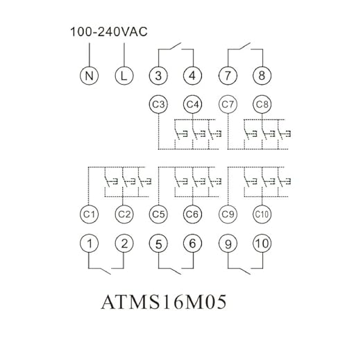 Minuterie Intelligente WiFi LiebeWH Commutateur Programmable 5 Gangs