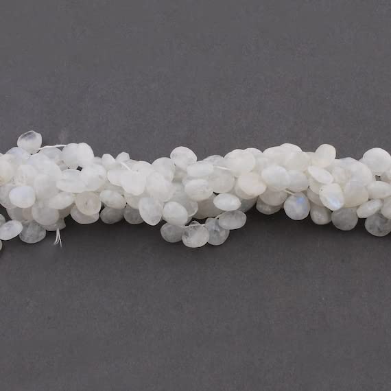 Perles de lune facettées blanches en forme de cœur 9mm pour création de bijoux SB952