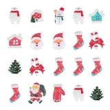 [Alasum] クリスマスDIYペンダントチャーム 20個セット 樹脂製耐久性ユニークデザイン ジュエリー作り ガーデニング装飾 テーマパーティー用