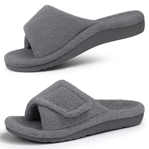 shevalues Orthopedic Slippers for Women with Arch Support Adjustable Open