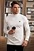 Herberton Mens 2025 Muscle Fit Sweater Soft Cold Weather Shirts Turtle Neck Regular Fit Solid Classic Warm Plain Comfortable Stretch Fleece-Lined Mock Neck Elegant Indoor Pullover White M