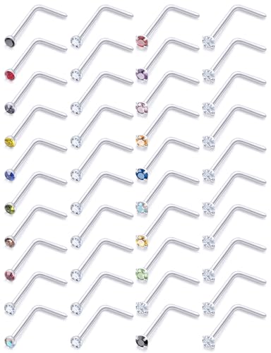 Lsnevsie 18G 20G 22G �m�[�Y�����O �X�^�b�h�s�A�X �W���G���[ �����p 316L �T�[�W�J���X�`�[�� L�^ �X�N�����[ �X�g���[�g �_�C�������h CZ �m�[�Y�����O �X�^�b�h �@�E�s�A�X �W���G���[ ���f�B�[�X �����Y ��h����, 22