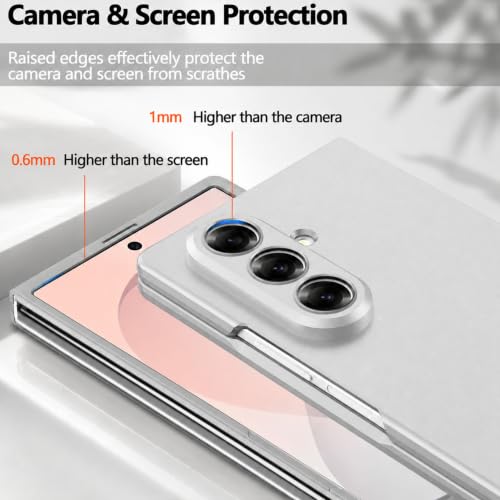 Image of TechTrendz Hard PC Ultra Slim Matte Case for Samsung Galaxy Z Fold 8 Ultra, Shockproof Anti Scratch Protective Cover with Wireless Charging Compatible with Z Fold 8 Ultra 5G (Elegant Silver)