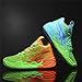 Solastride Men's High Top Mesh Basketball Shoes with Anti Slip Wear-Resistant Fashionable Sports Leisure Boots(Orange Green,6)